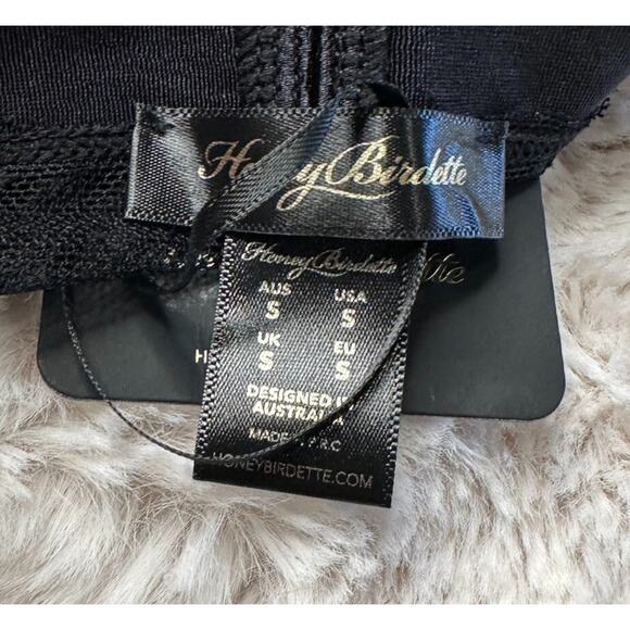 Honey Birdette SOFIA🖤 Black Lace Monogram Brief Small - Picture 4 of 4